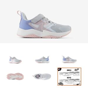 New Balance Kids' Gray, Blue and Pink Sneakers 13T Wide